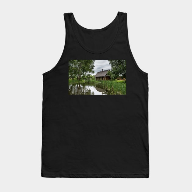 Lonely cabin near the lake Tank Top by lena-maximova